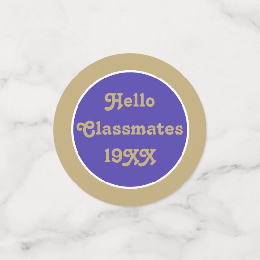 Geweldig idee! Klasse Reünie tafel confetti (Kleine voorkant)