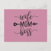 Geweldig idee voor Moederdag Gift Vrouw Mam Boss Briefkaart (Voorkant)