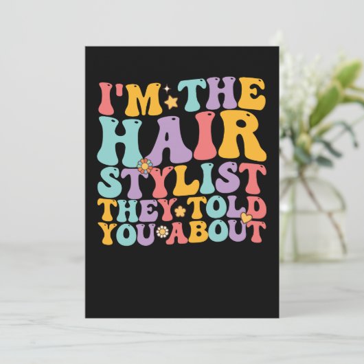 Geweldig, ik ben de kapper waar ze je over verteld kaart (Staand voorkant)