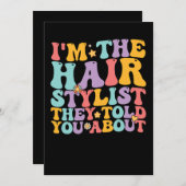 Geweldig, ik ben de kapper waar ze je over verteld kaart (Voorkant / Achterkant)