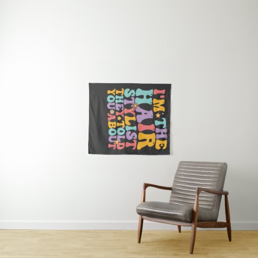 Geweldig, ik ben de kapper waar ze je over verteld wandkleed (In Situ (horizontaal))