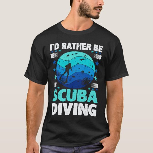Geweldig Ik Ga Liever Duiken Ik Duiker T-shirt (Voorkant)