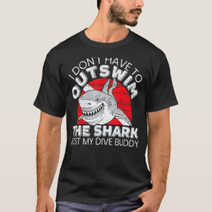 Geweldig, ik hoef de haai niet uit te zwemmen Scub T-shirt