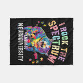 Geweldig ik rock het Spectrum Autisme Moeder Motiv Fleece Deken (Voorkant (Horizontaal))