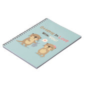 Geweldig in liefde voor je cute Otter Pun Notitieb Notitieboek (Linkerzijde)