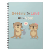 Geweldig in liefde voor je cute Otter Pun Notitieb Notitieboek (Voorkant)