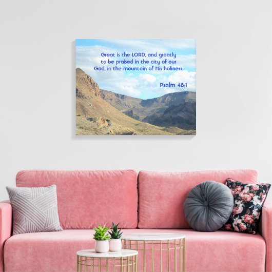 Geweldig is de HEER! Canvas Afdruk (Insitu (Woonkamer))