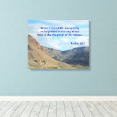 Geweldig is de HEER! Canvas Afdruk (Insitu (Houten vloer))