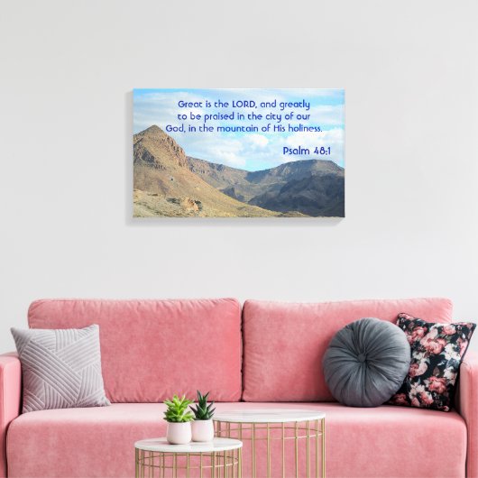 Geweldig is de HEER! Canvas Afdruk (Insitu (Woonkamer))