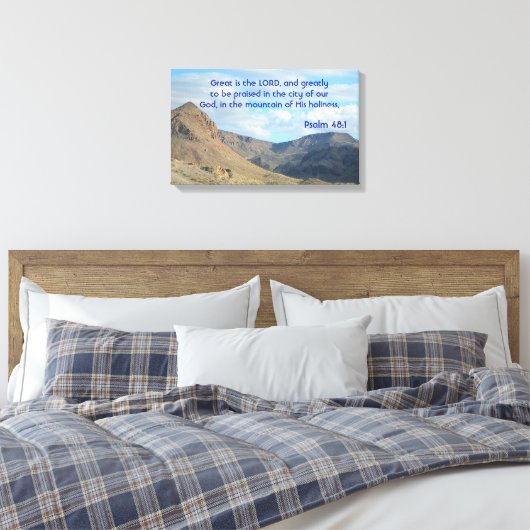 Geweldig is de HEER! Canvas Afdruk (Insitu (Slaapkamer))