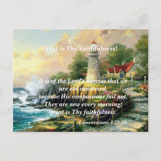 Geweldig is uw trouw! briefkaart (Voorkant)