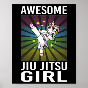 Geweldig Jiu Jitsu Meisje Voor Jiu Jitsu Peuter En Poster