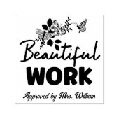 Geweldig Job Bloemen Grading Aanmoediging Leraar Zelfinktende Stempel (Design)