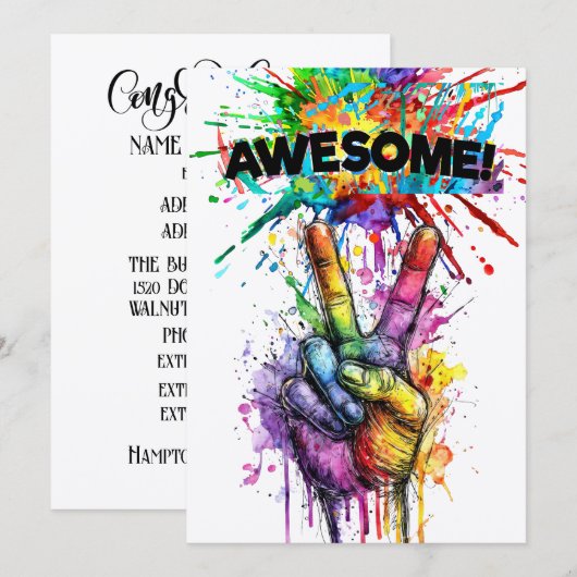 GEWELDIG KAART (Voorkant / Achterkant)