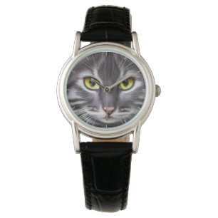 Geweldig kattenportret - cool horloge