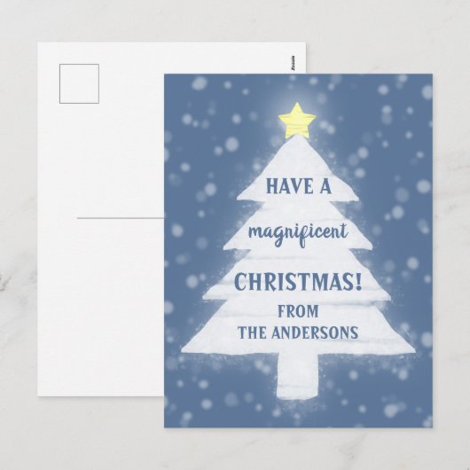 Geweldig kerstfeest feestdagenkaart (Voorkant / Achterkant)