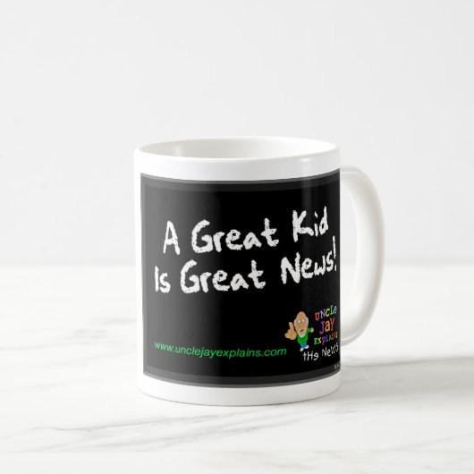 "Geweldig Kind is groot nieuws" Mok (Voorkant rechts)