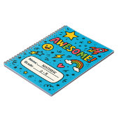 Geweldig kinder notitieboek – gepersonaliseerde na (Linkerzijde)