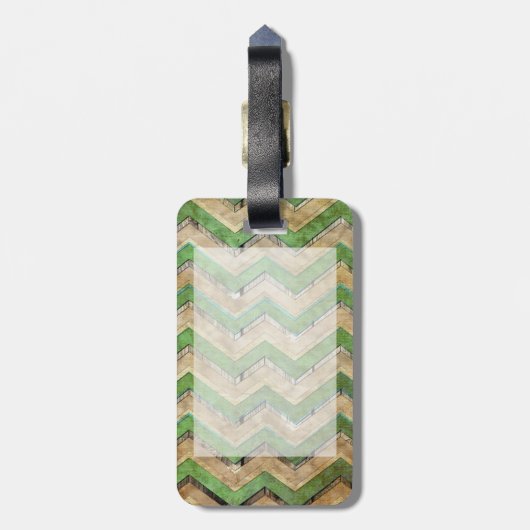 Geweldig koel chevron zigzag patroon bagagelabel (Achterkant verticaal)