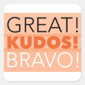 Geweldig! Kudos! Bravo! Sticker, Sticker (Voorkant)