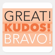 Geweldig! Kudos! Bravo! Sticker, Sticker