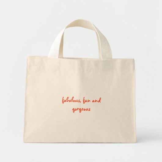 geweldig, leuk en prachtig mini tote bag (Voorkant)