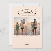 Geweldig Leven 3 Foto Zomerstrand Kerstmis Feestdagenkaart (Achterkant)