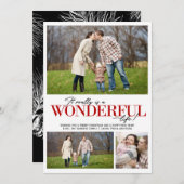 Geweldig leven 3 PH Rode letters | Feestdagenkaart (Voorkant / Achterkant)