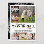 Geweldig leven 6 uur per dag | Kerstfotokaart Feestdagenkaart (Voorkant / Achterkant)