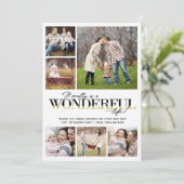 Geweldig leven 6 uur per dag | Kerstfotokaart Feestdagenkaart (Staand voorkant)