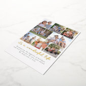 Geweldig Leven Foto Collage Kerstmis Folie Feestdagenkaart (Gedraaid)