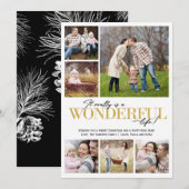 Geweldig leven met een gouden letters van 6 graden feestdagenkaart (Voorkant / Achterkant)