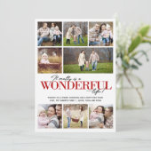 Geweldig leven met rode letters met 8 PH | Feestdagenkaart (Staand voorkant)