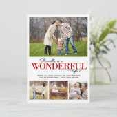 Geweldig leven met vier rode PH-letters | Feestdagenkaart (Staand voorkant)