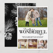 Geweldig leven met zwarte letters met vier PH | Feestdagenkaart (Voorkant / Achterkant)