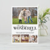 Geweldig leven met zwarte letters met vier PH | Feestdagenkaart (Staand voorkant)