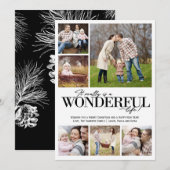 Geweldig leven met zwarte letters met zes graden | feestdagenkaart (Voorkant / Achterkant)