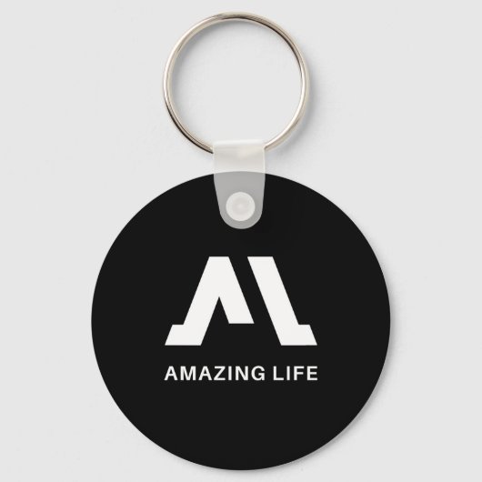 Geweldig Leven Monochroom A Logo Sleutelhanger (Voorkant)