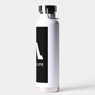 Geweldig Leven Monochroom A Logo Waterfles