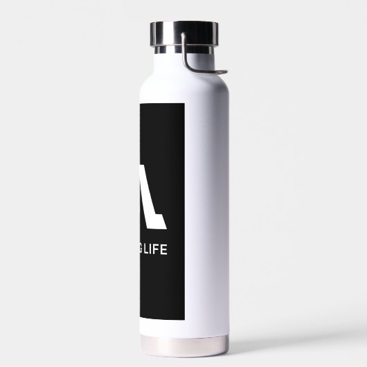 Geweldig Leven Monochroom A Logo Waterfles (Links)