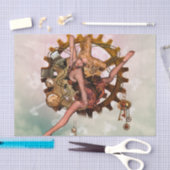 Geweldig meisje met steampunk, gouden vormgeving tissuepapier (Craft)