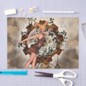 Geweldig meisje met steampunk tissuepapier (Craft)