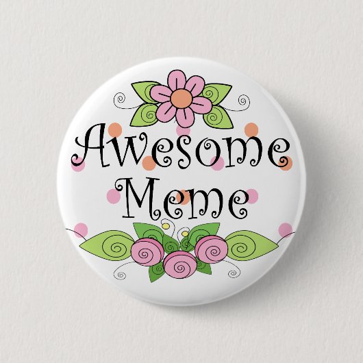 Geweldig Meme T-shirt Ronde Button 5,7 Cm (Voorkant)