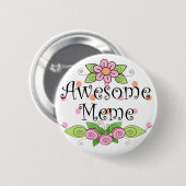 Geweldig Meme T-shirt Ronde Button 5,7 Cm (Voorkant /achterkant)