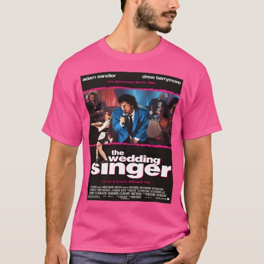 Geweldig model The Wedding Singer (1998) Gift Musi T-shirt (Voorkant)
