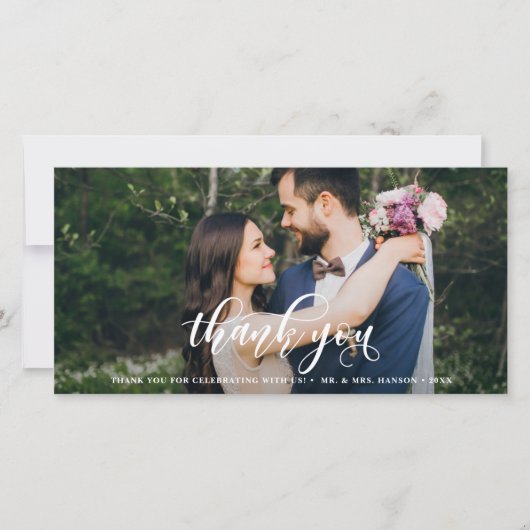 Geweldig moderne kalligrafie Berichten Dank je Bedankkaart (Voorkant)