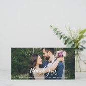 Geweldig moderne kalligrafie Berichten Dank je Bedankkaart (Staand voorkant)