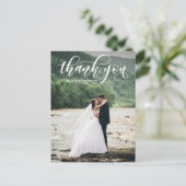 Geweldig moderne kalligrafie Berichten Dank je Briefkaart (Staand voorkant)
