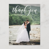 Geweldig moderne kalligrafie Berichten Dank je Briefkaart (Voorkant)