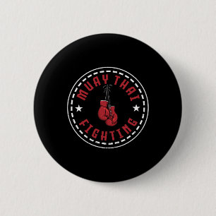 Geweldig Muay Thai-vechtontwerp Kickboxer Mma Trai Ronde Button 5,7 Cm